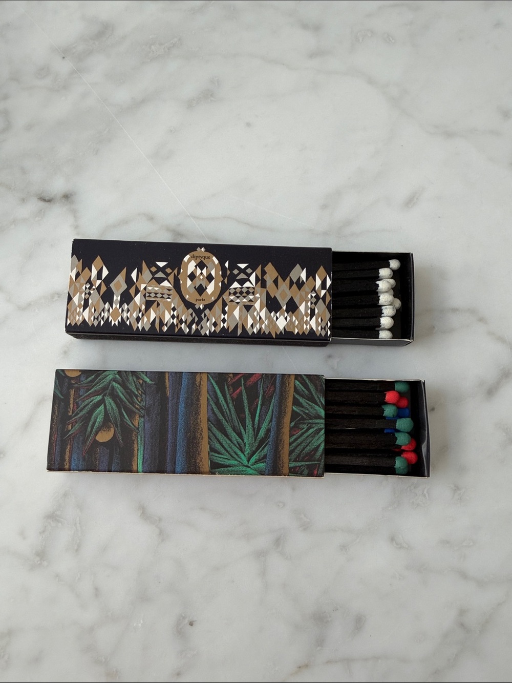 Diptque Baies Candle Jar, Scented Oval Ornaments, and new matchstick boxes - Picture 4 of 4